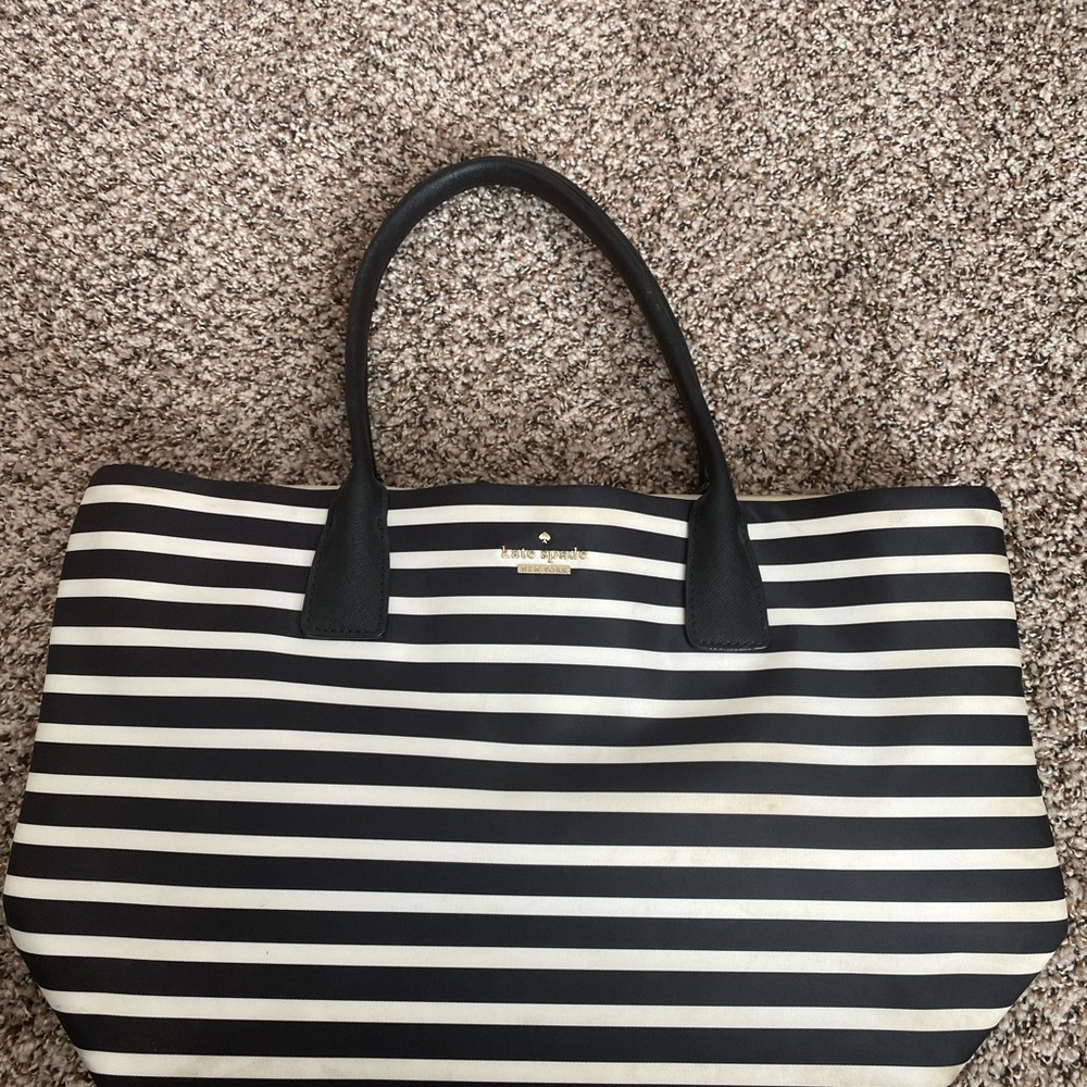 Kate Spade Black and White Nautical Tote